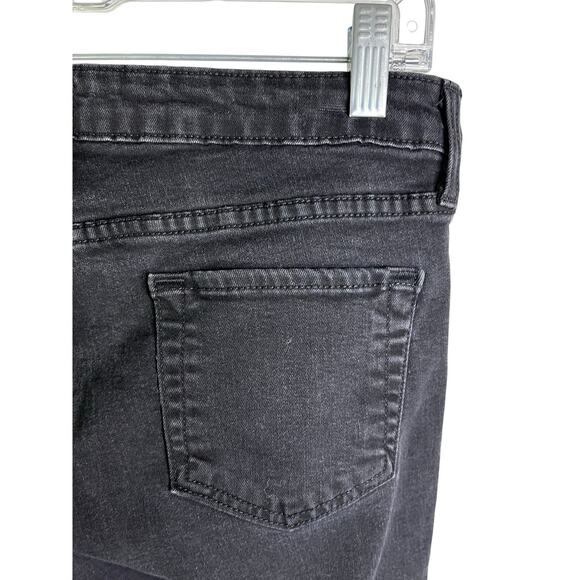 Just Black Skinny Jeans Womens 31 Black Rock 'n' Roll Dark Wash Mid-Rise Classic - Picture 6 of 9